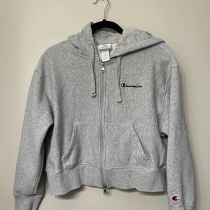 Champion Heather Gray Full-Zip Hoodie